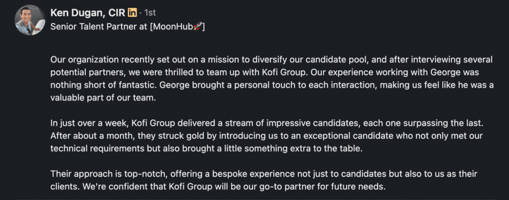 Ken Dugan Testimonial